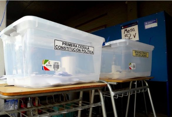 Urnas de votación convencionales constituyentes, año 2020.